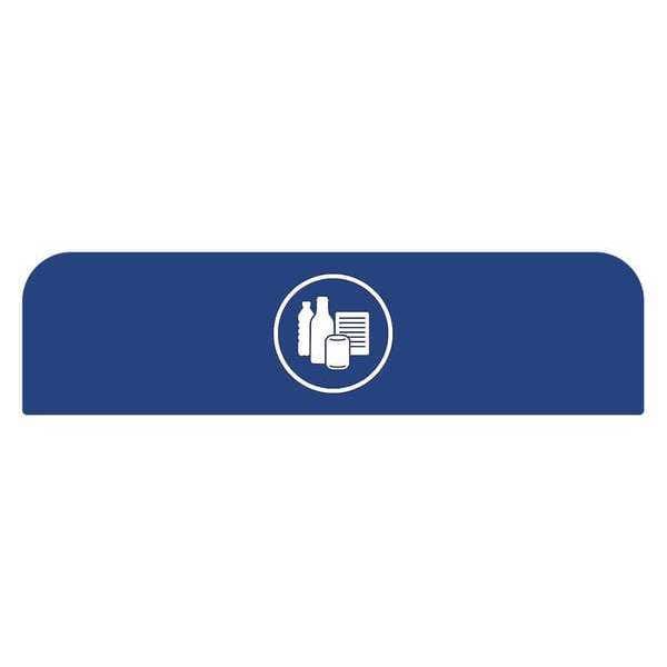 Recycle Label, 8-1/2"H x 1-25/32"W, Blue