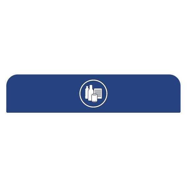 Recycle Label, 8-1/2"H x 1-25/32"W, Blue