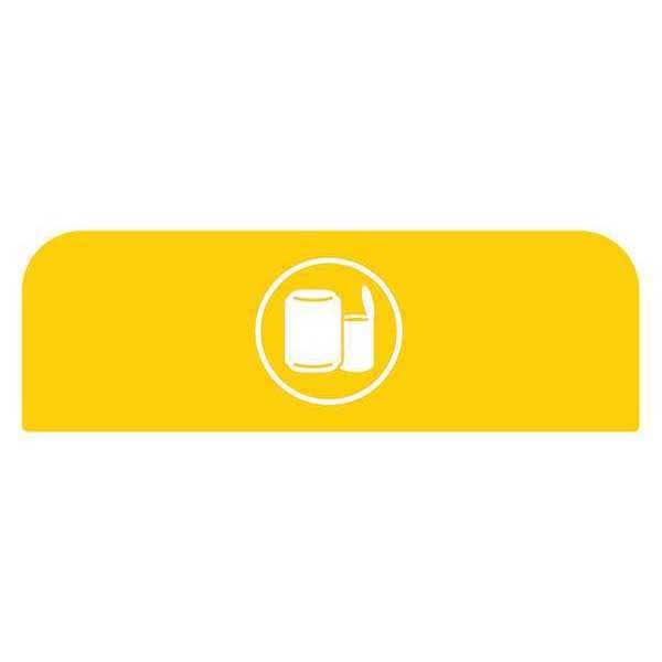 Recycle Label, 8-1/2"H x 1-25/32"W, Ylw