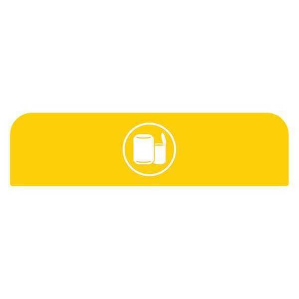 Recycle Label, 8-1/2"H x 1-25/32"W, Ylw