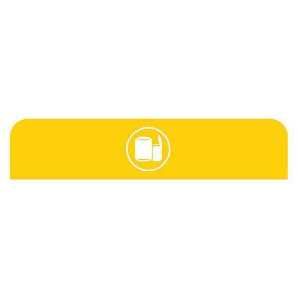 Recycle Label, 8-1/2"H x 1-25/32"W, Ylw