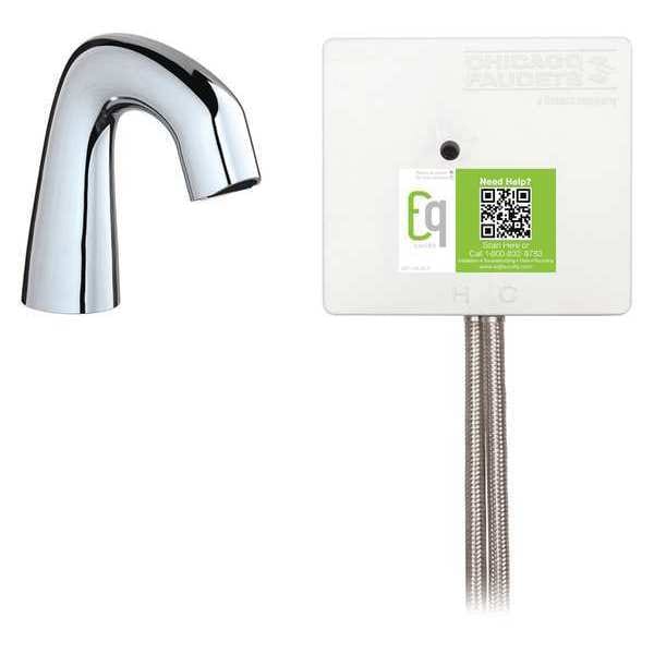 Electronic Sensor Single Hole Mount, 1 Hole Mid Arc Bathroom Faucet, Chrome plated