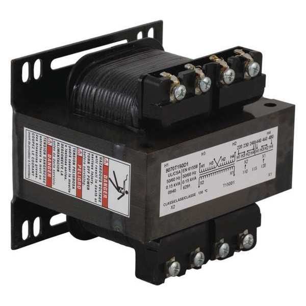 Control Transformer, 150 VA, Not Rated, 115/230V AC, 380/400/415V