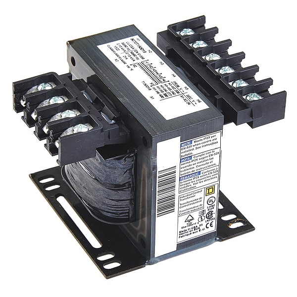 Control Transformer, 100 VA, Not Rated, 24V, 208/240/277/380/480V