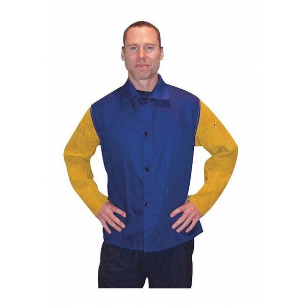 2X 36In Blue Jkt W/Lth Slvs