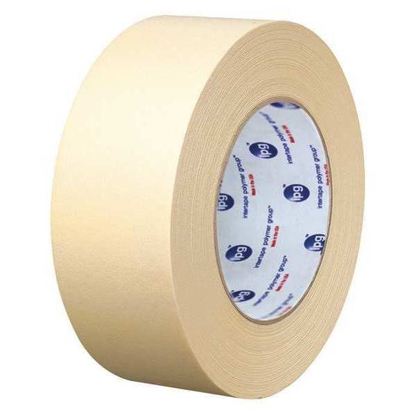 Masking Tape, 36 mm W x 54 4/5 m L, 5 mil Thick, Tan, Rubber Adhesive, 24 PK