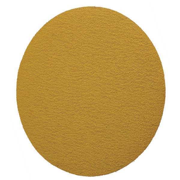 Hookit Gold Film Dsc 255L, 3"xNH P400, PK4, 3" Dia, No Hole, Aluminum Oxide, P400 Grit