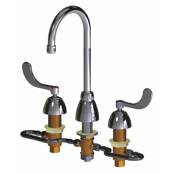 Gooseneck Kitchen/Bathroom Faucet, Manual, 6" to 26" Mount, 3 Hole Commercial