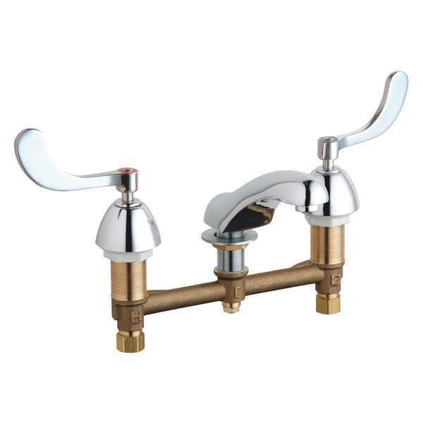 Dual-Handle Bathroom Faucet, 8" Mount, Chrome plated