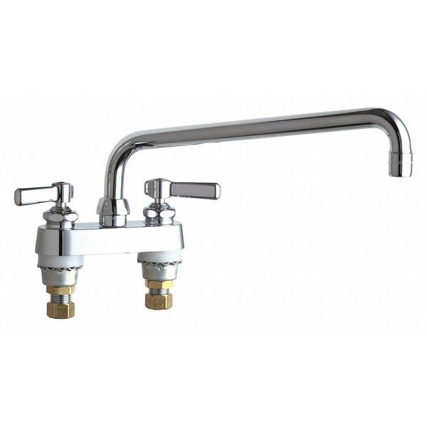 Low Arc Laundry Sink Faucet, Manual, 4" Mount, 2 Hole