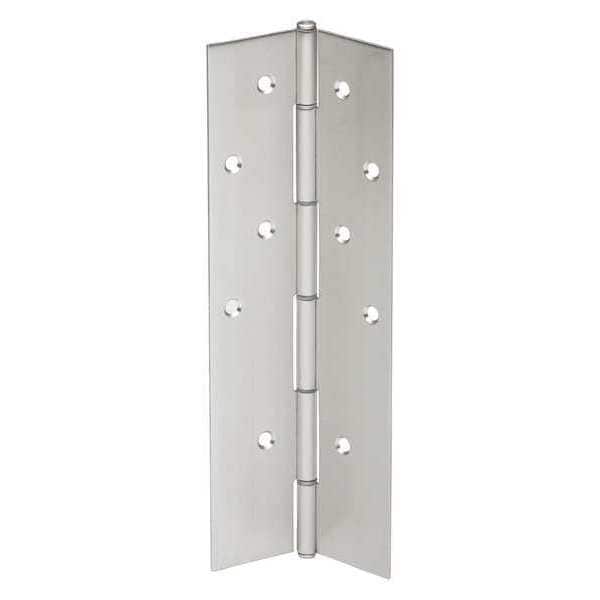 Piano Hinge, Stainless Steel, Full Mortise Mounting, 1 3/4 in Leaf W x 83 in Leaf H