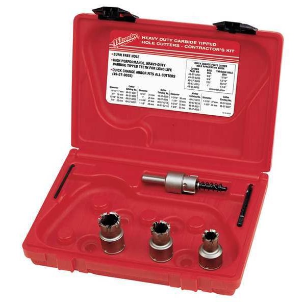 Carbide Cutter Steel Plate Contractor's Kit - 5PC