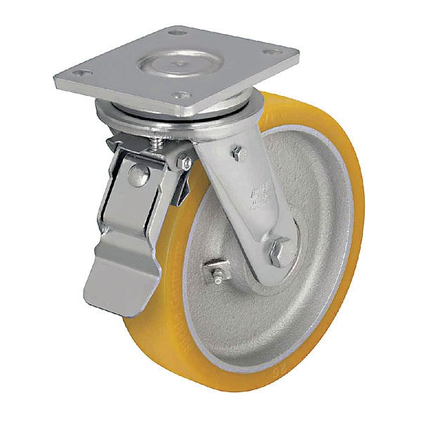 Plate Caster, 2425 lb. Ld Rating, Ball