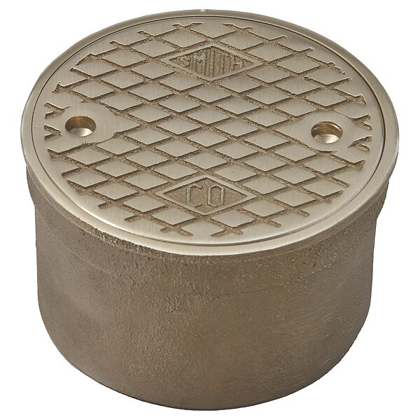 Floor Cleanout, 3 in. H, Nickel Bronze