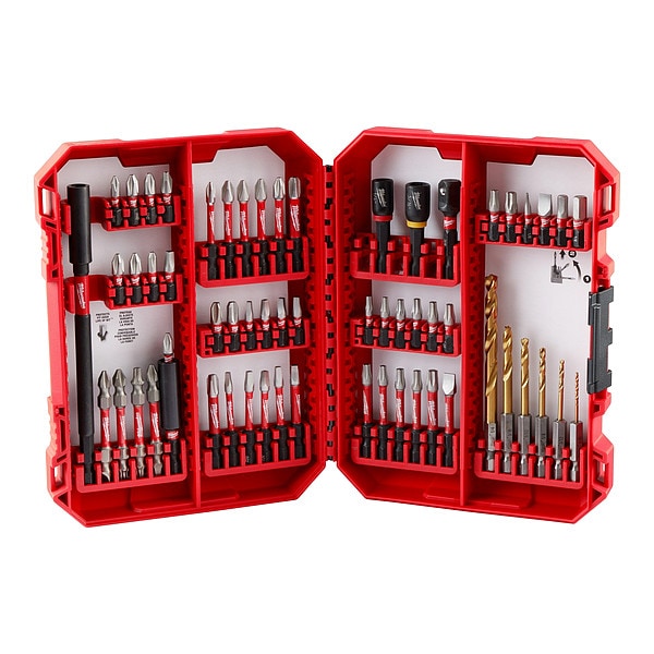 60 pc. Piece Drill and Drive Set, 1/4 in Hex Shank Size