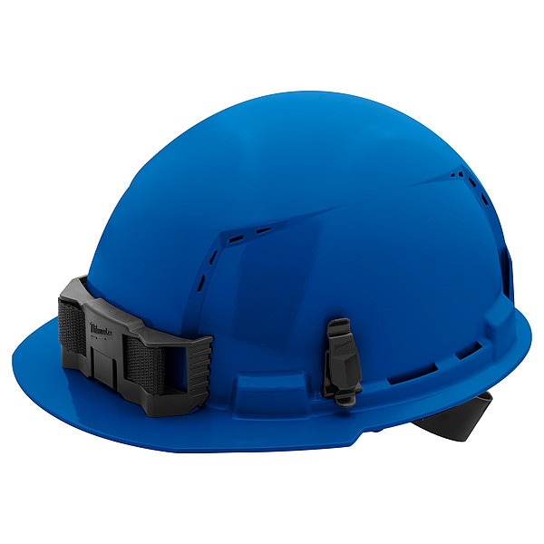 BOLT Blue Front Brim Vented Hard Hat w/4pt Ratcheting Suspension - Type 1, Class C