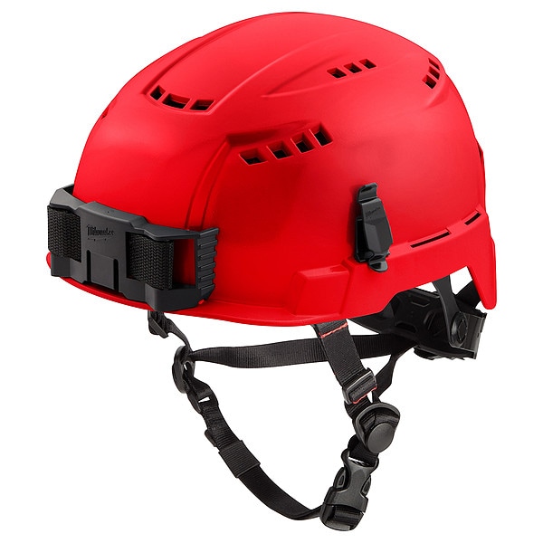 BOLT Red Vented Safety Helmet with IMPACT ARMOR Liner - Type 2, Class C