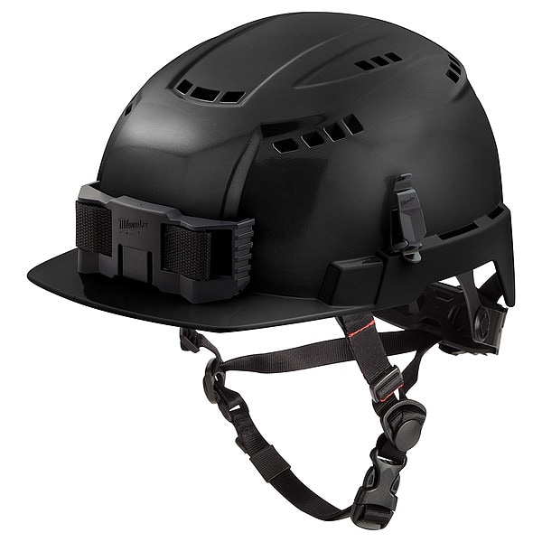 BOLT Black Front Brim Vented Safety Helmet with IMPACT ARMOR Liner - Type 2, Class C