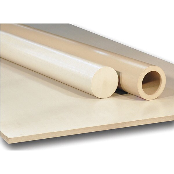 Tan PEEK Rod Stock 4 ft. L, 1-1/2" Dia.