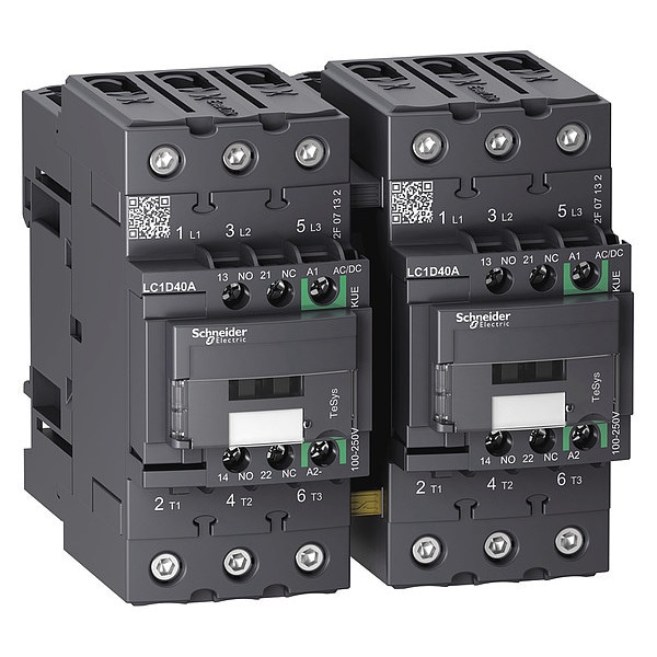 IEC Magnetic Contactor, 1NC/1NO, 100V-250V AC/DC, 3 P, Reversing, Screw Clamp