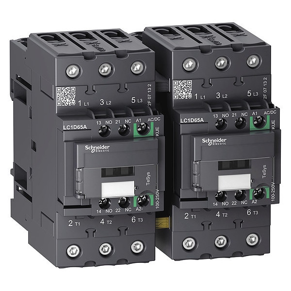 IEC Magnetic Contactor, 1NC/1NO, 100V-250V AC/DC, 3 P, Reversing, Screw Clamp