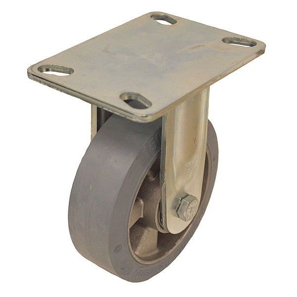 Plate Caster, 660 lb. Load Rating, Rigid