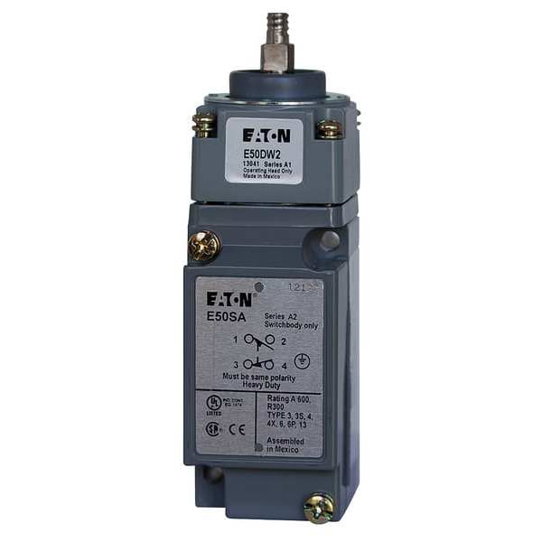Heavy Duty Limit Switch, Wobble Stick, 2NC/2NO, 10A at 600V AC, Actuator Location: Top