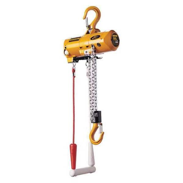 Air Chain Hoist, Pendant, 500 lb., 10 ft.