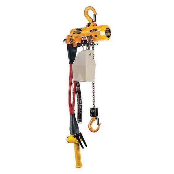 Air Chain Hoist, Pull Cord, 500 lb., 10 ft.
