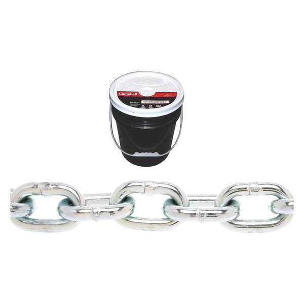 1/4" Grade 30 Proof Coil Chain, Galvanized, 141' per Round Pail