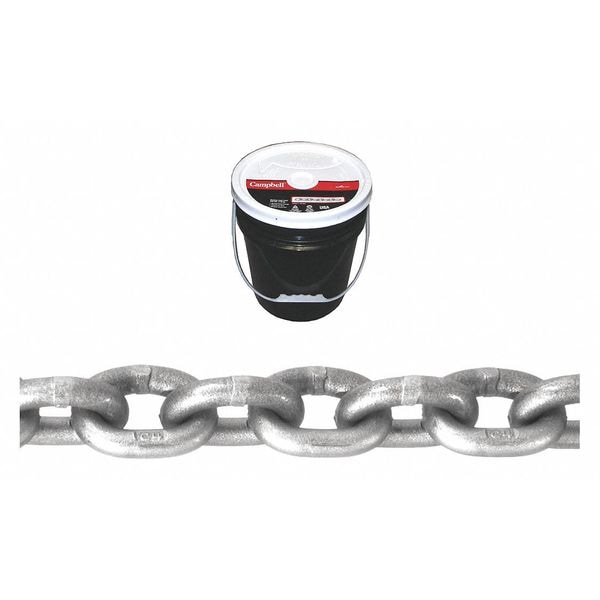 1/4" Grade 43 High Test Chain, Bright, 150' per Round Pail
