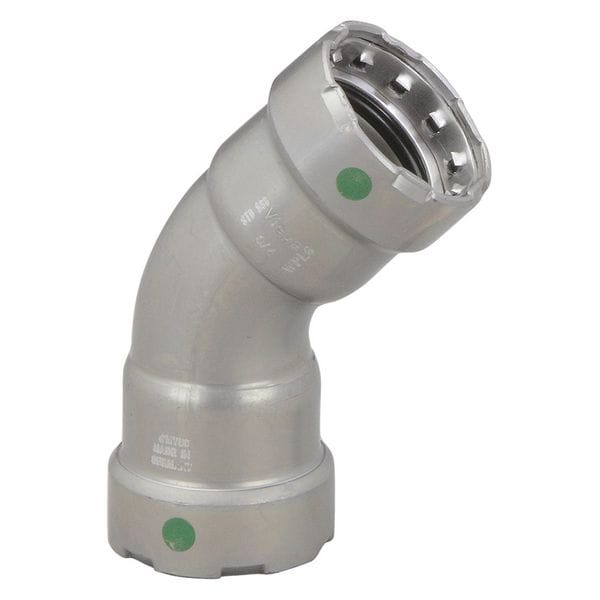 Viega MegaPress 45 elbow, 1-1/2" x 1-1/2"