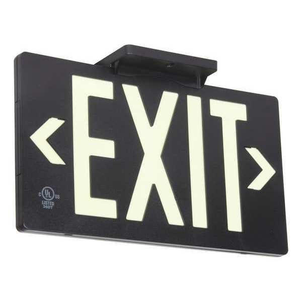 Exit Sign, 8 3/4 in x 15 1/2 in, Plastic, GRAN11418