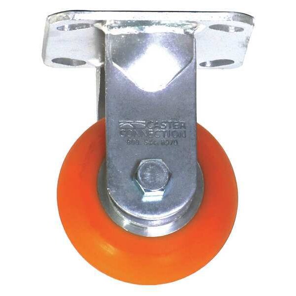 Rigid Plate Caster, Polyurethane, 650 lb.