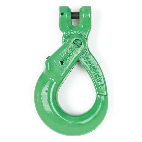 1/2" Quik-Alloy Self Locking Hook, Grade 100, Painted Green