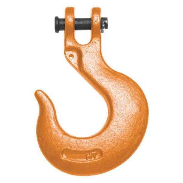 3/8" Alloy Clevis Slip Hook, Forged Alloy, Painted Orange