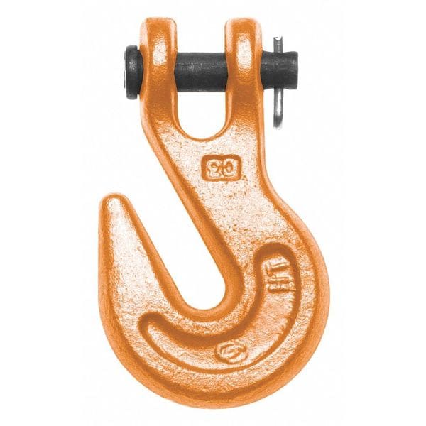 5/8" Alloy Clevis Grab Hook, Forged Alloy, Painted Orange
