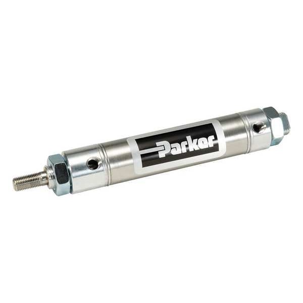 Air Cylinder, 2 1/2 in Bore, 4 in Stroke, Round Body Double Acting, Stainless Steel .