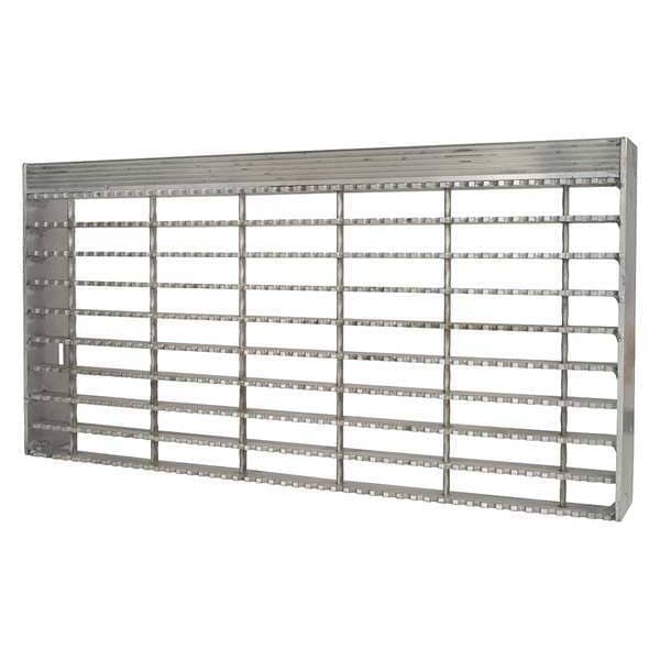 Aluminum Grating, Smooth, Grooved, 1.25In H