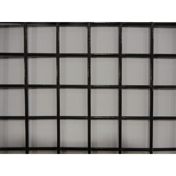 Carbon Steel Wire Mesh, 4 ft W, 48 in L, 0.105 in Wire Dia, Black