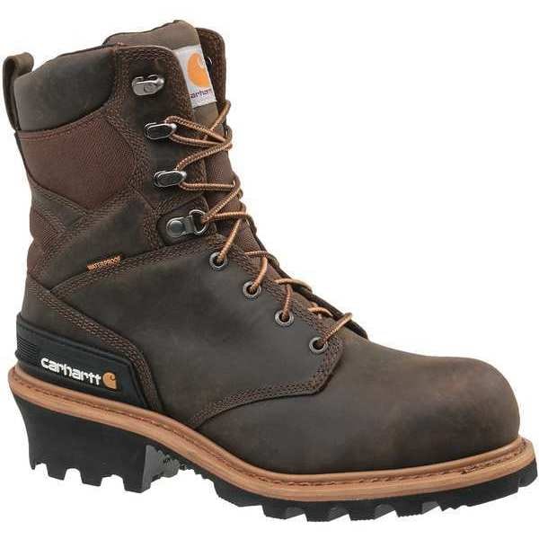 CML8360, Men's 8 in Composite Toe Logger Boot, Brown, 8 1/2, W, CML8360