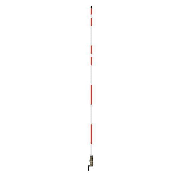 Fire Hydrant Marker, Fiberglass, 5" or 7" Length, 6" Width, 84" Height, White/Red