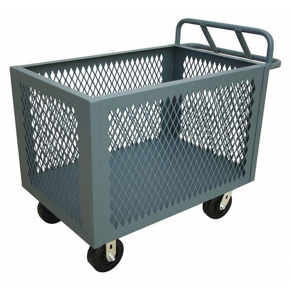 14 ga. Steel Mesh Stock Truck 2000 lb. Capacity, 66-1/2"L x 30-1/2"W x 35-3/16"H