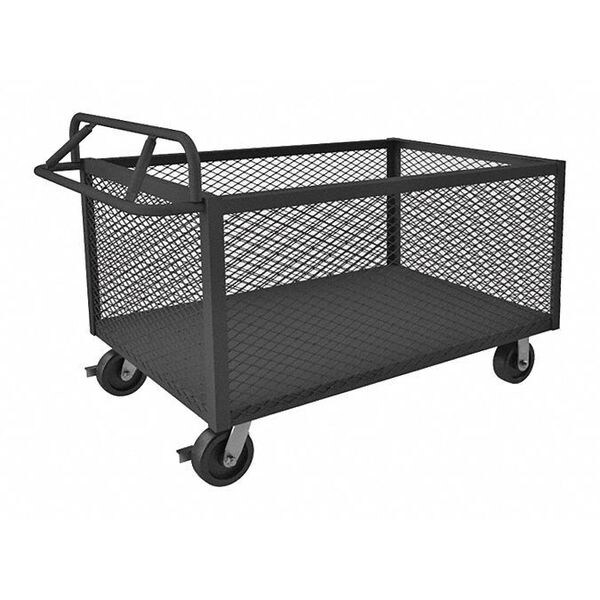 14 ga. Steel Mesh Stock Truck 2000 lb. Capacity, 54-1/2"L x 24-1/2"W x 35-3/16"H