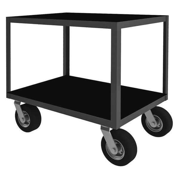 Instrument Cart with Flush Metal Shelves, Steel, 1,200 lb Load Capacity, 2 Shelves, 66 1/2 in L