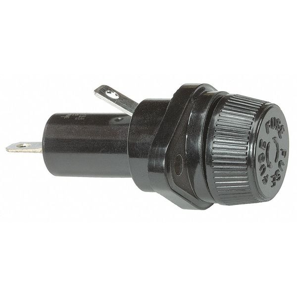 Fuse Holder, 0 to 15A Amp Range, 600V AC Volt Rating, 1 Poles, Quick Connect