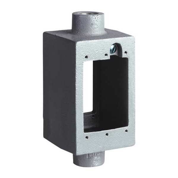 Electrical Box, 29 cu in, FSOC Box Type, 1 Gang, Aluminum, Rectangular Shape