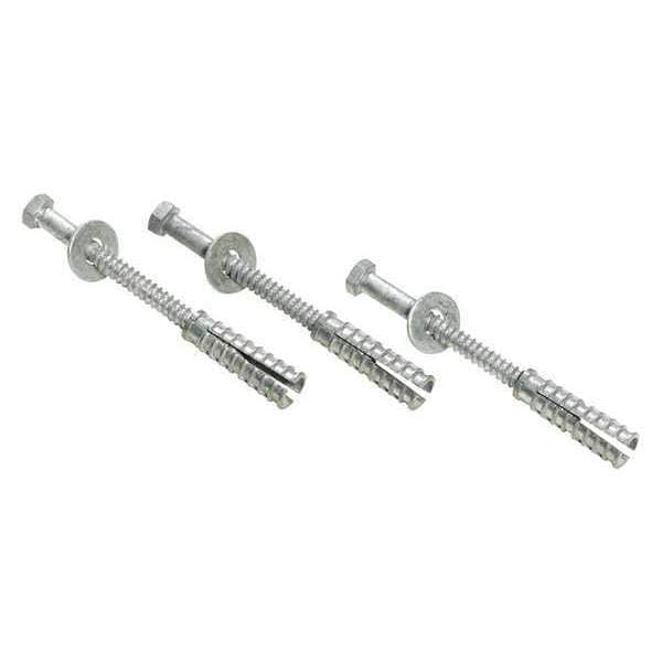 Lag Bolts, Silver, 6" L, PK4