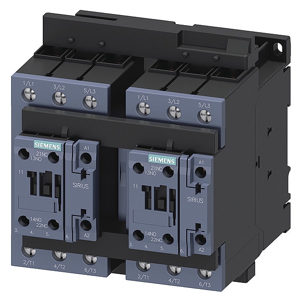 IEC Magnetic Contactor, 2NC/2NO, 110V-120V AC, 3 P, Reversing, Screw