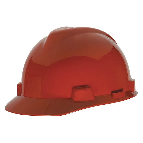 Hard Hat, Super-V, Polyethylene, 4 Point Ratchet, Type 2, Class E, Red